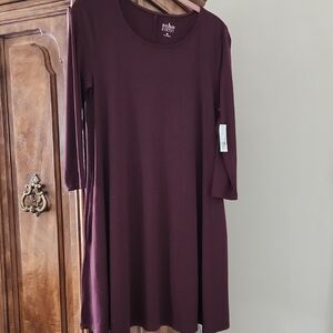 Saba Women's Long Sleeve Dress in Deep Purple